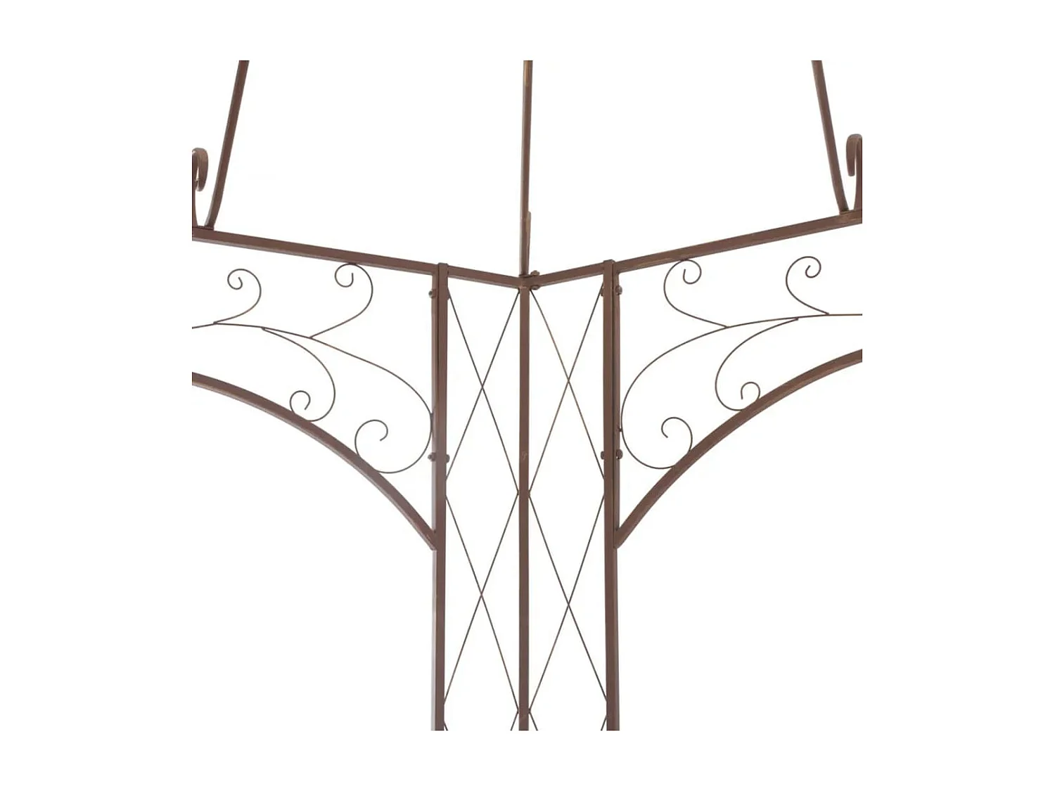 Pavillon de jardin Marron antique 400x258x378 cm Fer