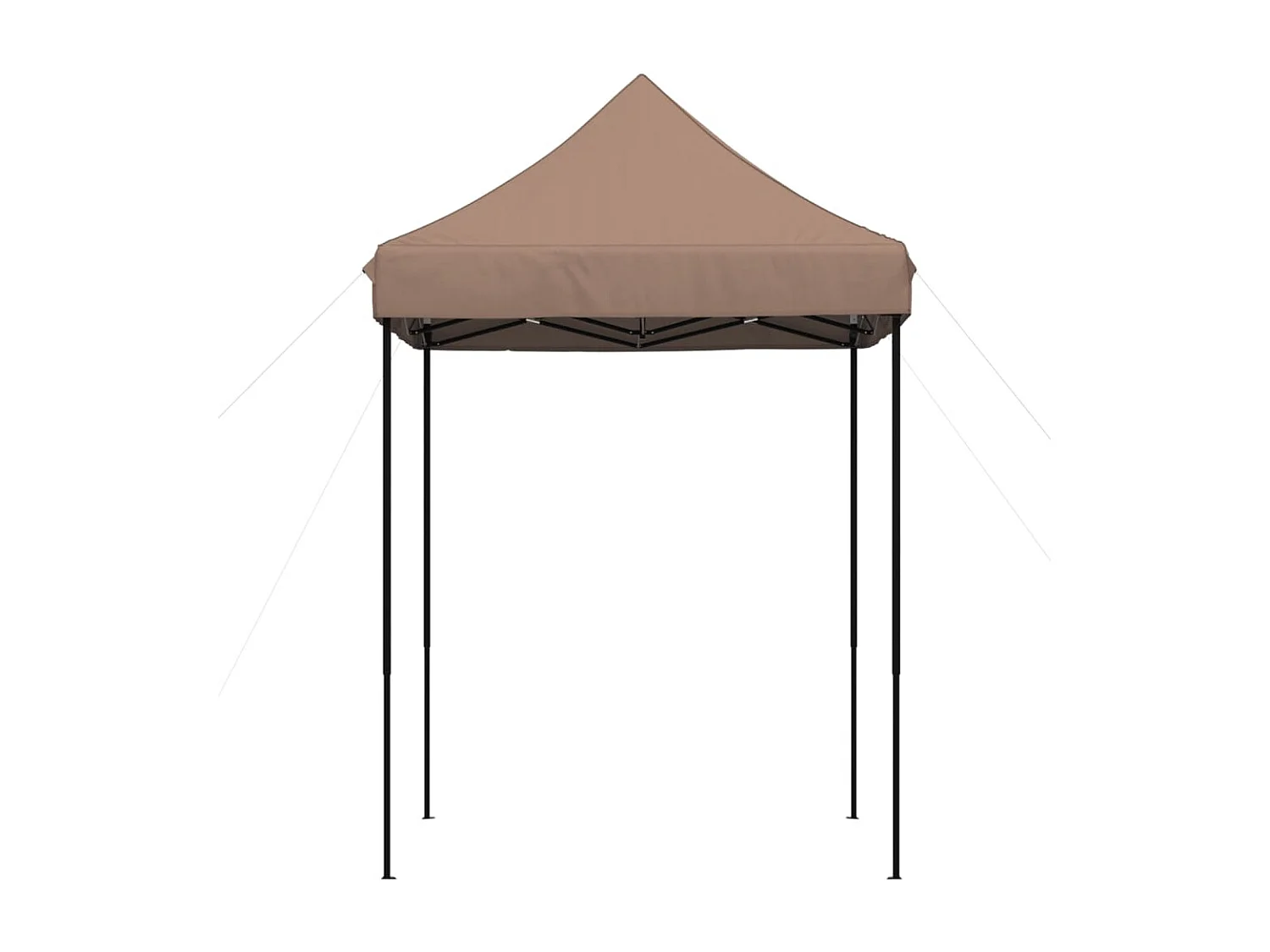 Tente de réception pliable escamotable marron 200x200x306 cm
