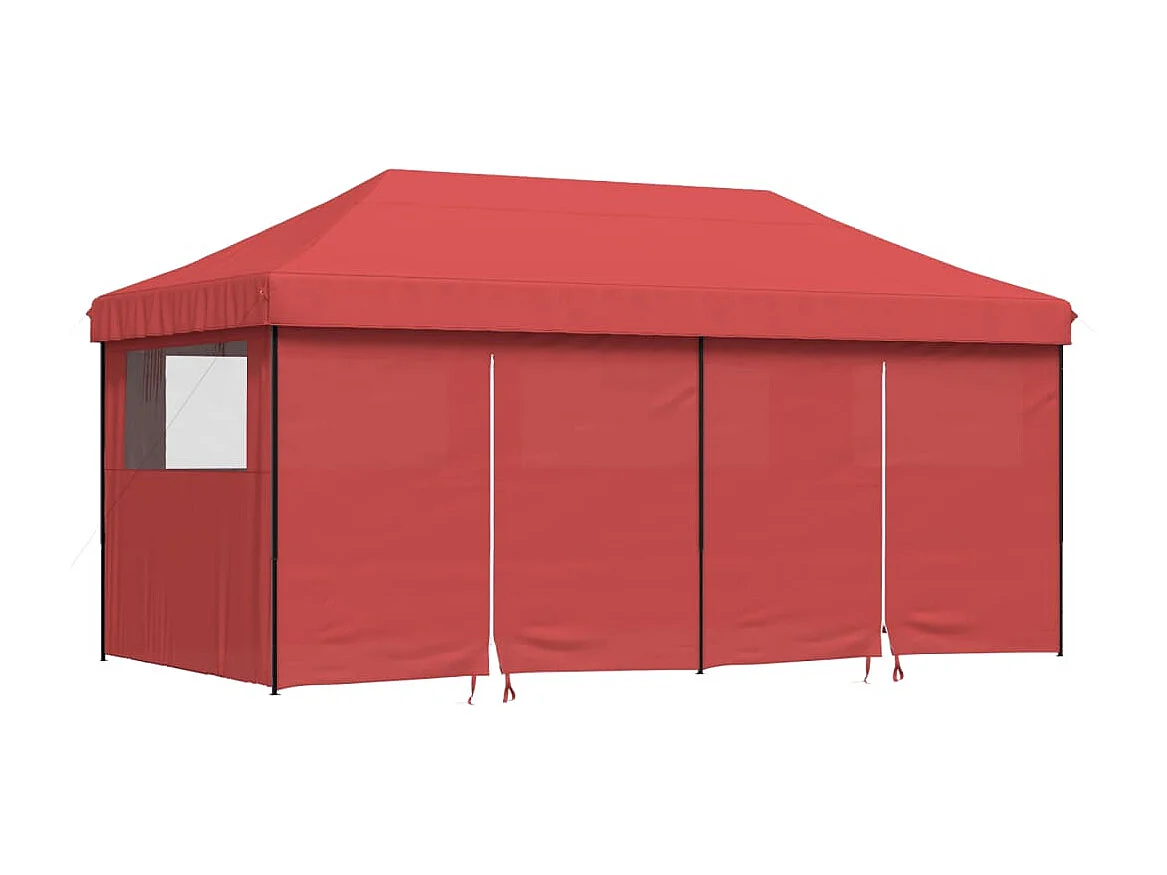 Tente de réception pliable escamotable avec 4 parois latérales