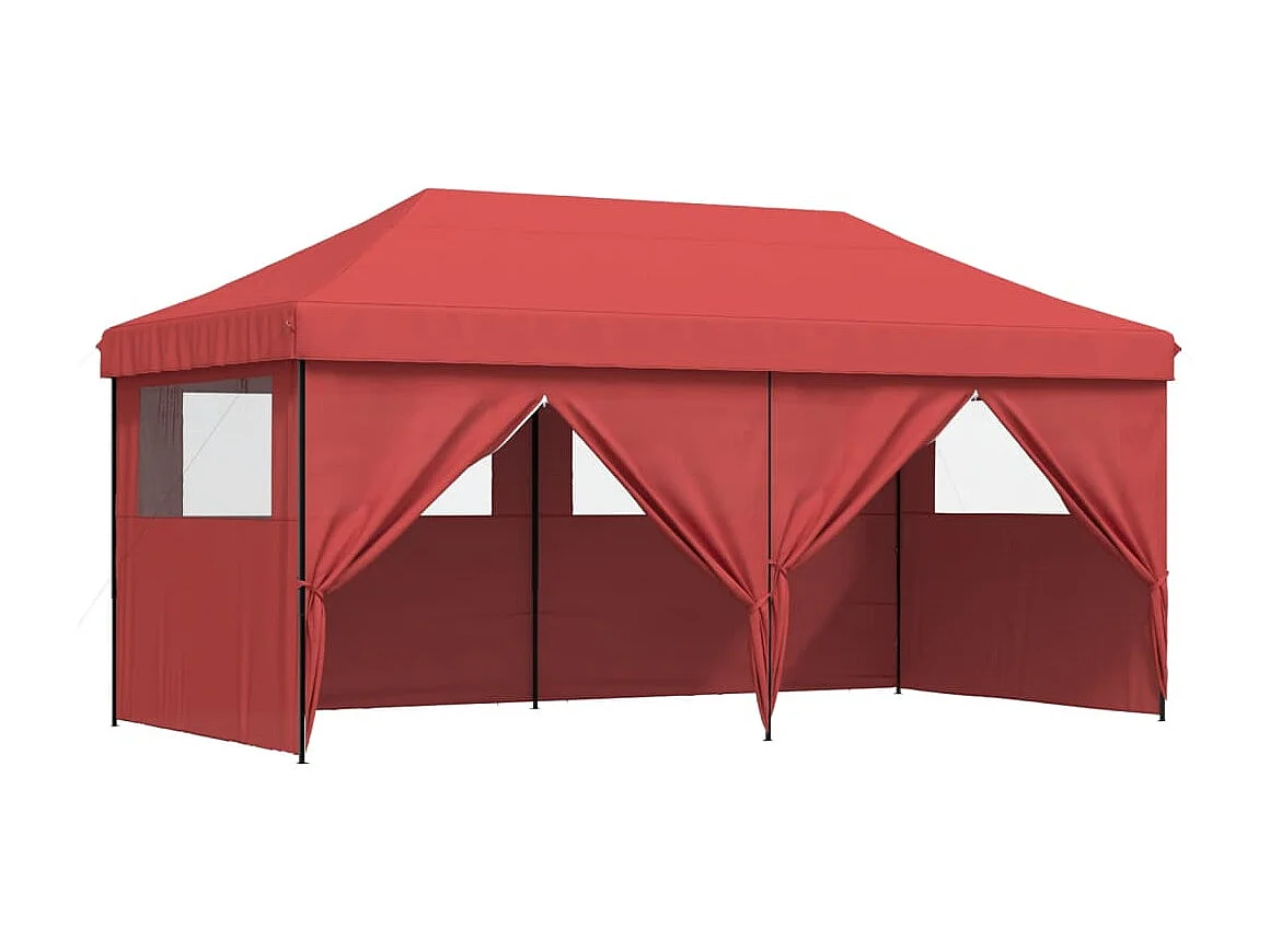 Tente de réception pliable escamotable avec 4 parois latérales