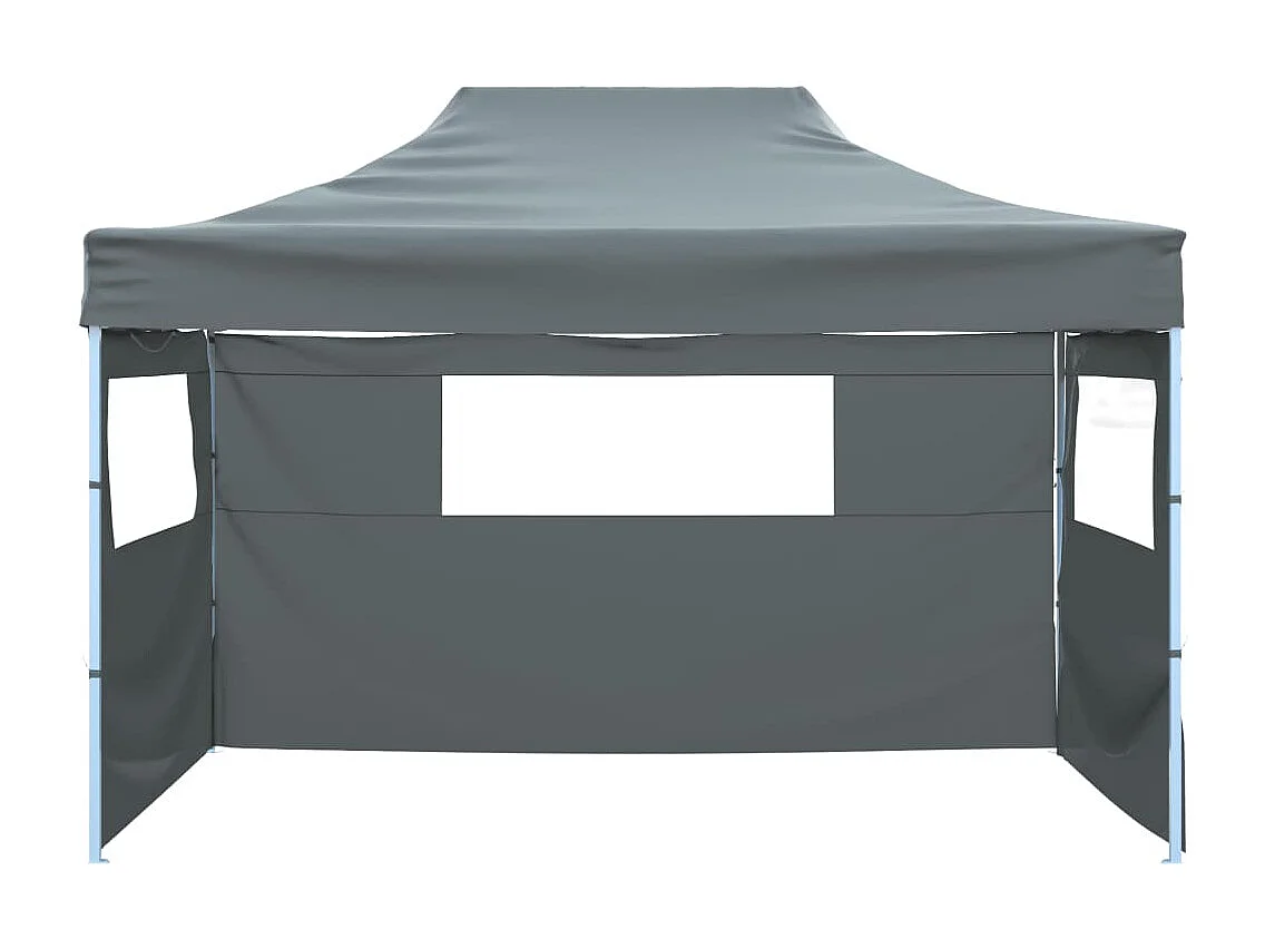 Tente pliable avec 3 parois 3 x 4,5 m Anthracite