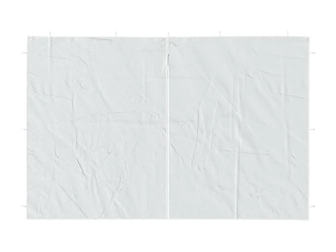 Parois de tente de réception 2 pcs et fermeture éclair PE Blanc