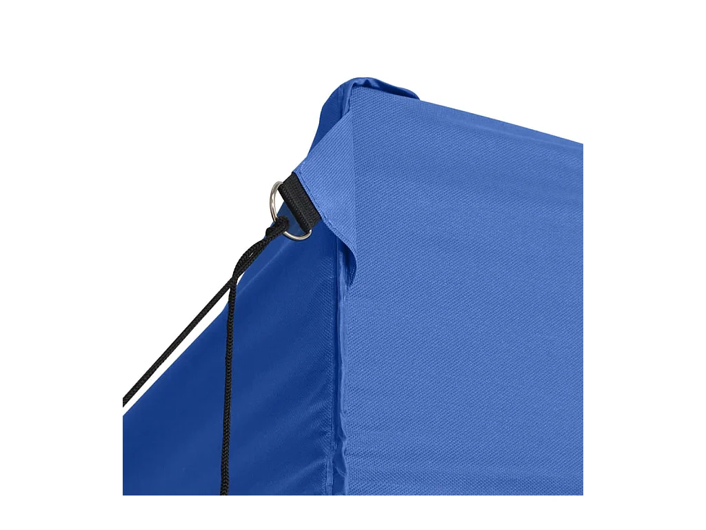 Gazebo Pieghevole con 4 Pareti 3x6m Acciaio Blu