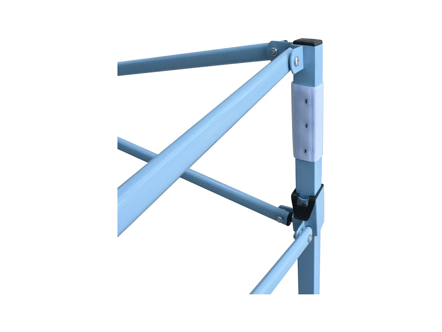Gazebo Pieghevole con 4 Pareti 3x6m Acciaio Blu