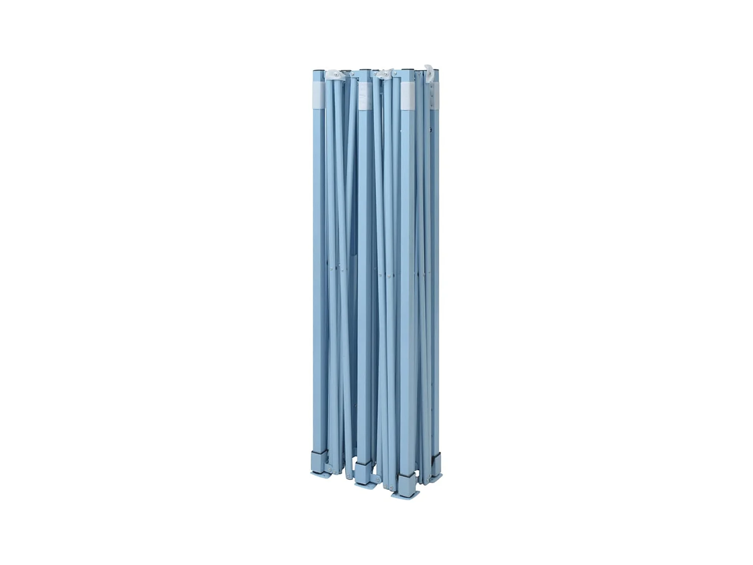 Gazebo Pieghevole con 4 Pareti 3x6m Acciaio Blu