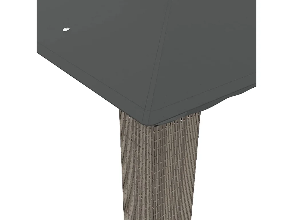 Tonnelle à double toit anthracite 2,94x2,94 m acier