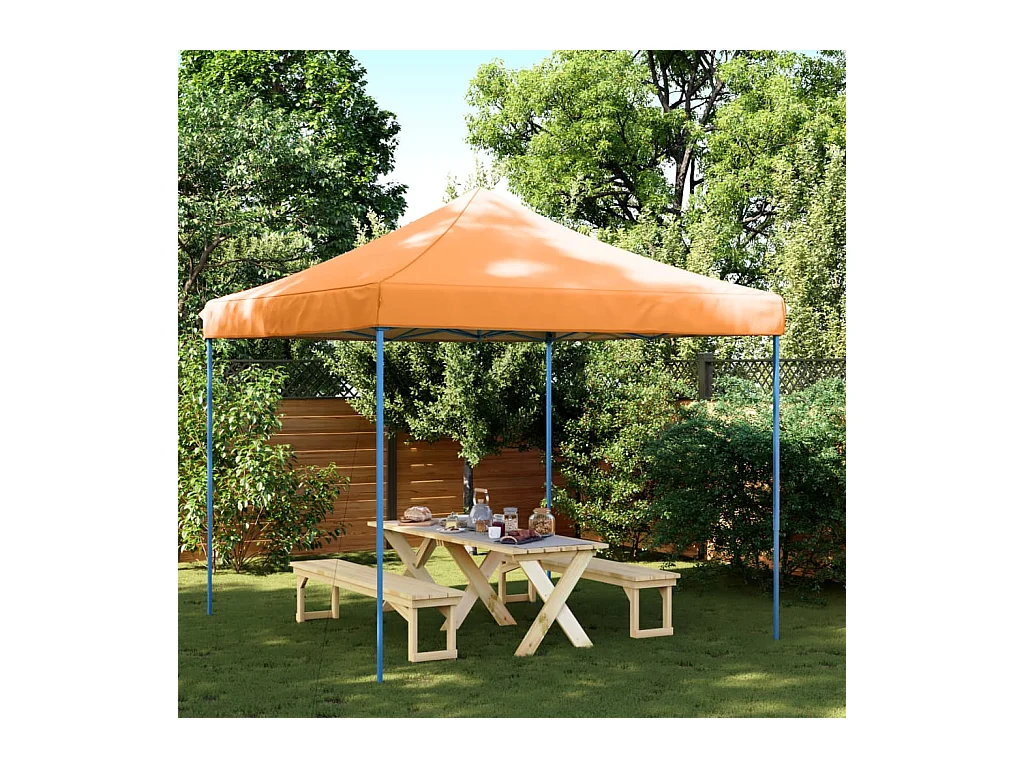 Tenda da Festa Pieghevole Pop-Up Arancione 292x292x315 cm