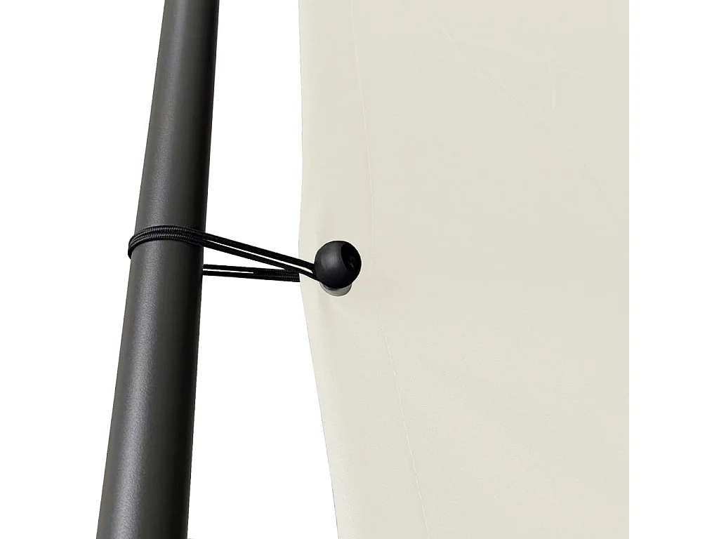 Belvédère blanc 4x4 m 180 g/m² tissu et acier