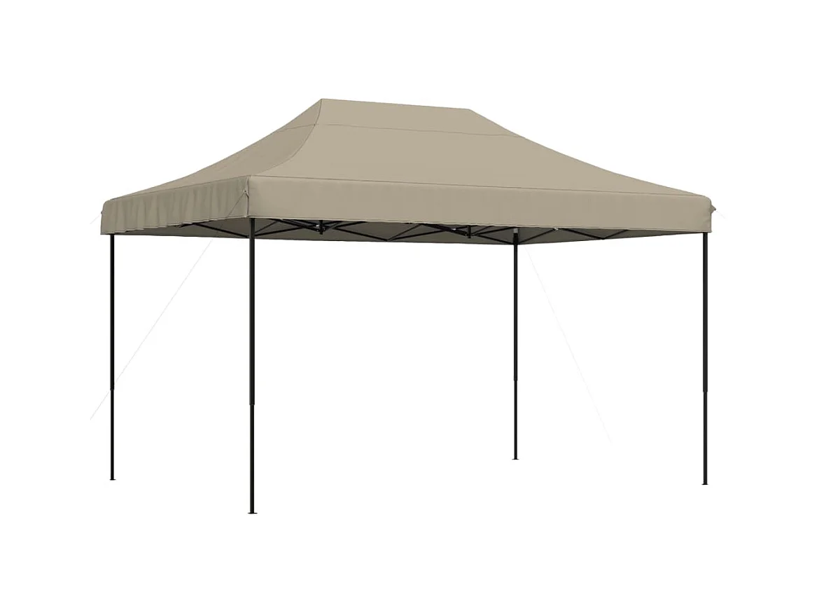 Tente de réception pliable escamotable taupe 410x279x315 cm