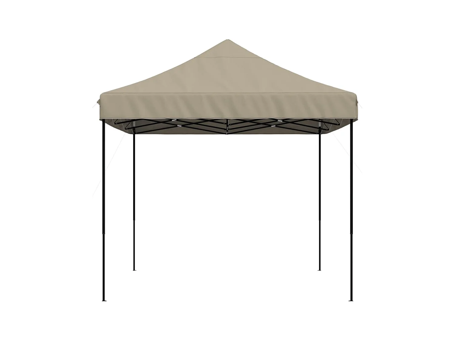 Tente de réception pliable escamotable taupe 410x279x315 cm