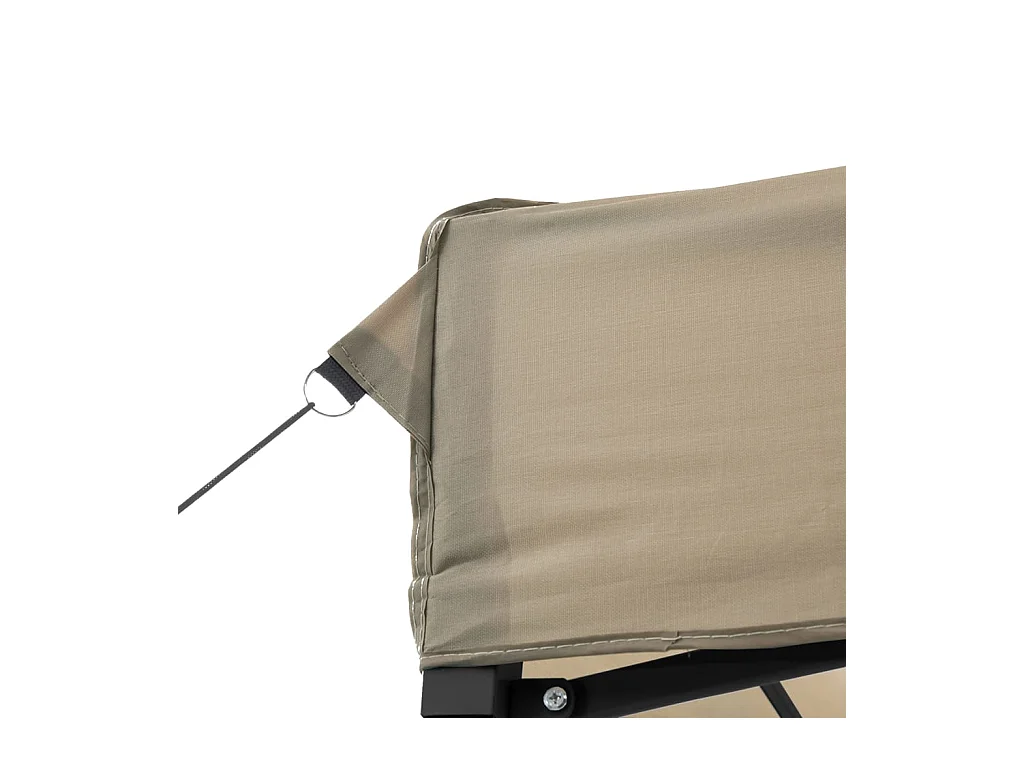 Tente de réception pliable escamotable taupe 410x279x315 cm