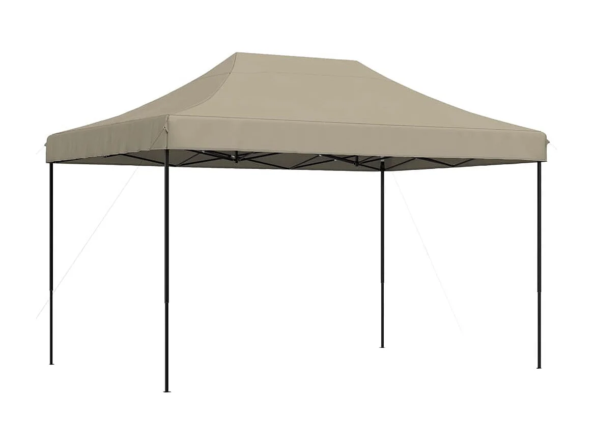 Tente de réception pliable escamotable taupe 410x279x315 cm