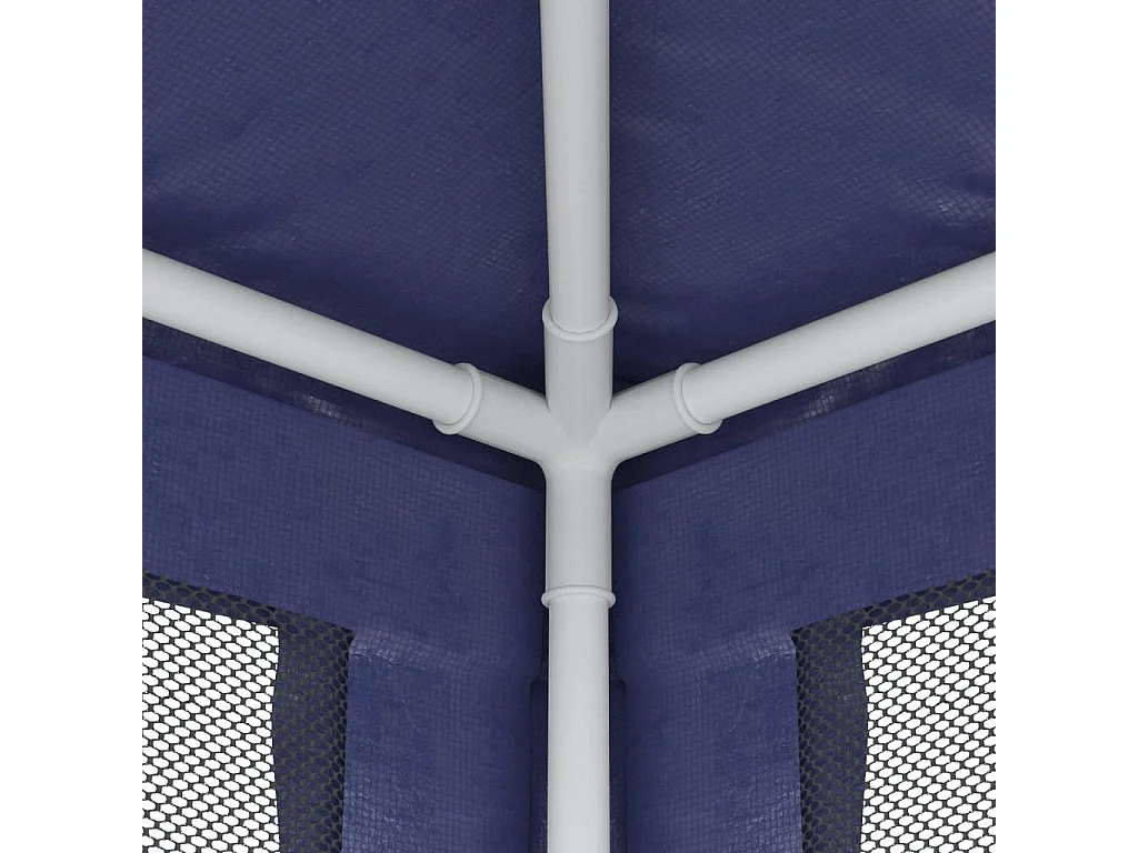 Tenda per Feste con 4 Pareti Laterali in Rete Blu 3x4 m HDPE