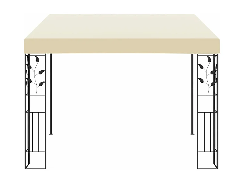 Gazebo a Parete 3x3x2,5 m Crema