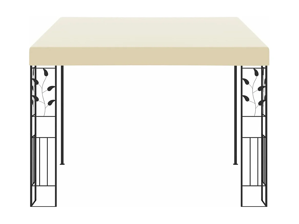 Belvédère à montage mural 3x3x2,5 m Crème