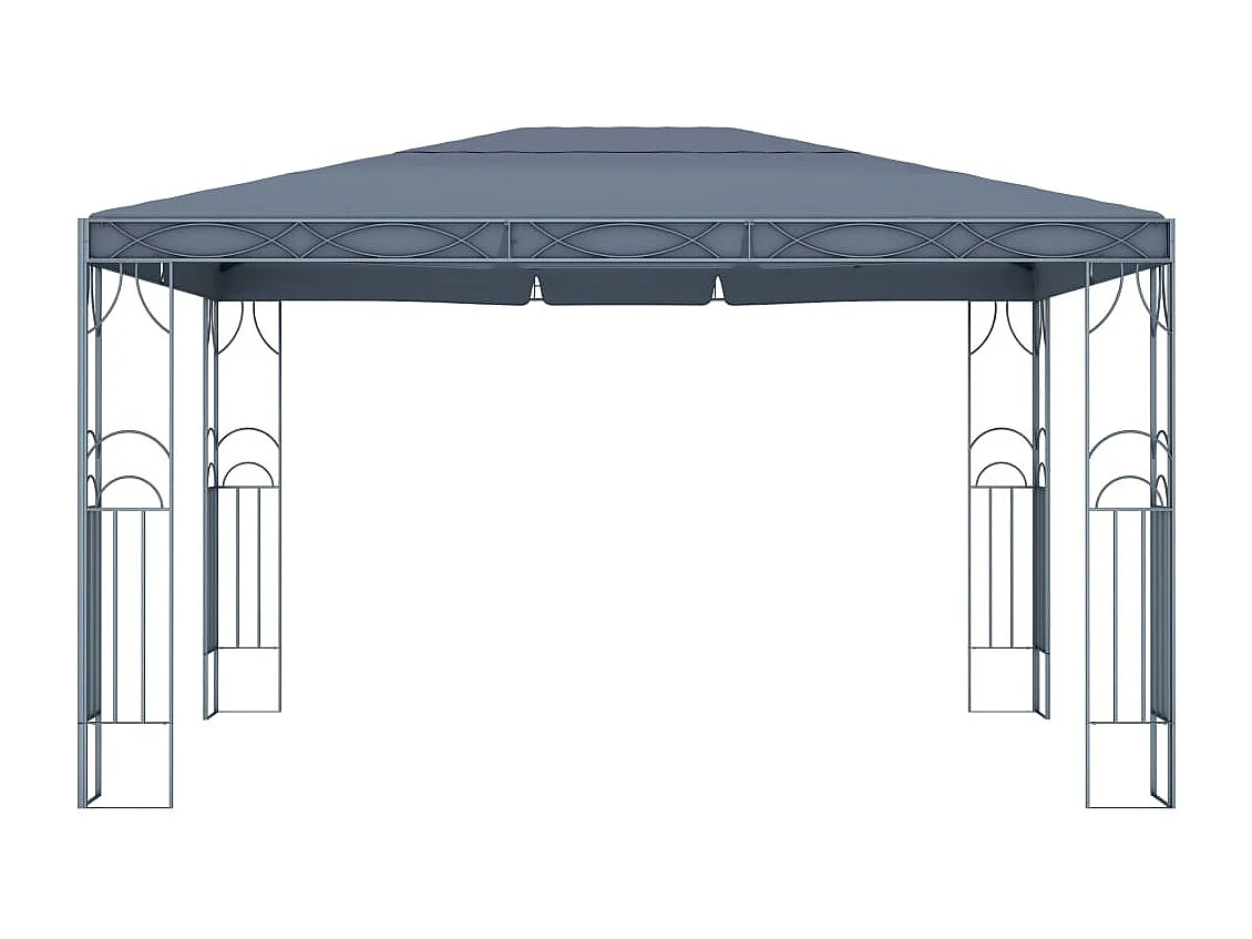 Tonnelle avec guirlande lumineuse à LED 400x300 cm Anthracite
