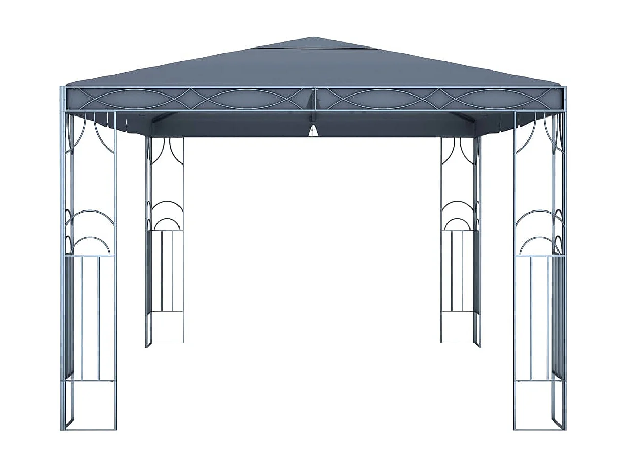 Tonnelle avec guirlande lumineuse à LED 400x300 cm Anthracite