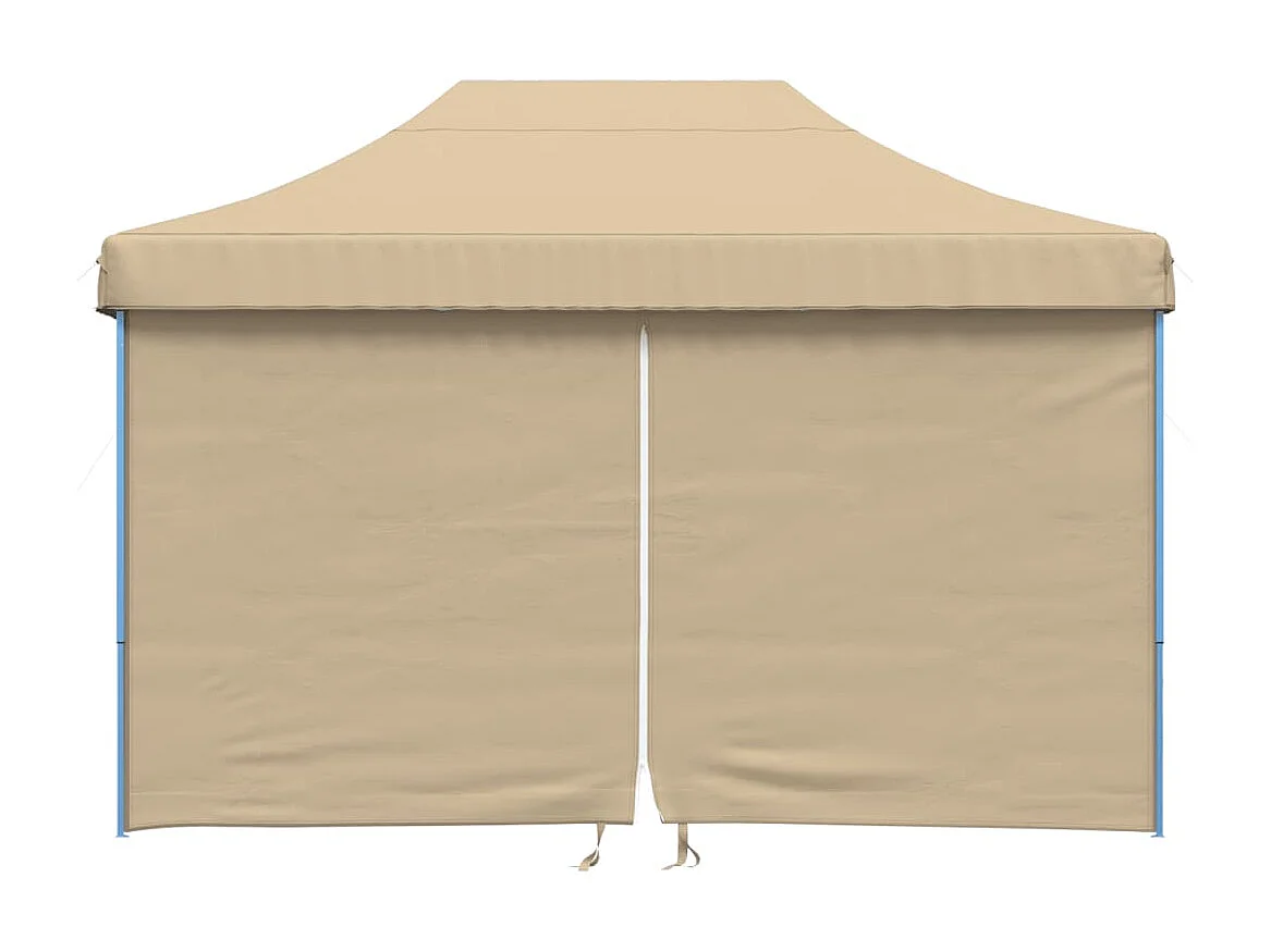 Tenda festas dobrável paredes laterais 3x3 m cinza-acastanhado