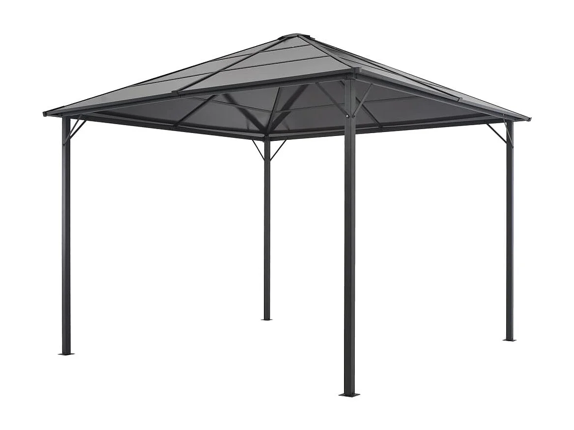 Tonnelle avec toit Aluminium 3x3 m Anthracite