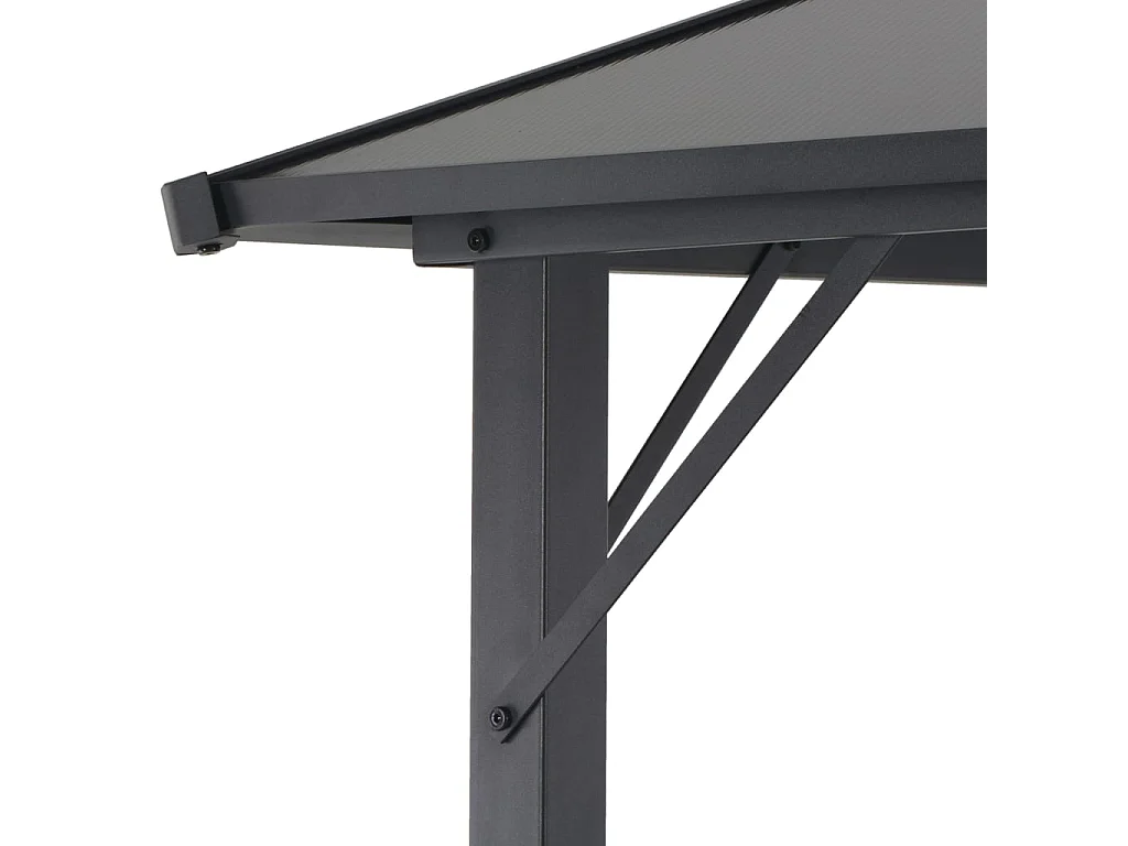 Tonnelle avec toit Aluminium 3x3 m Anthracite