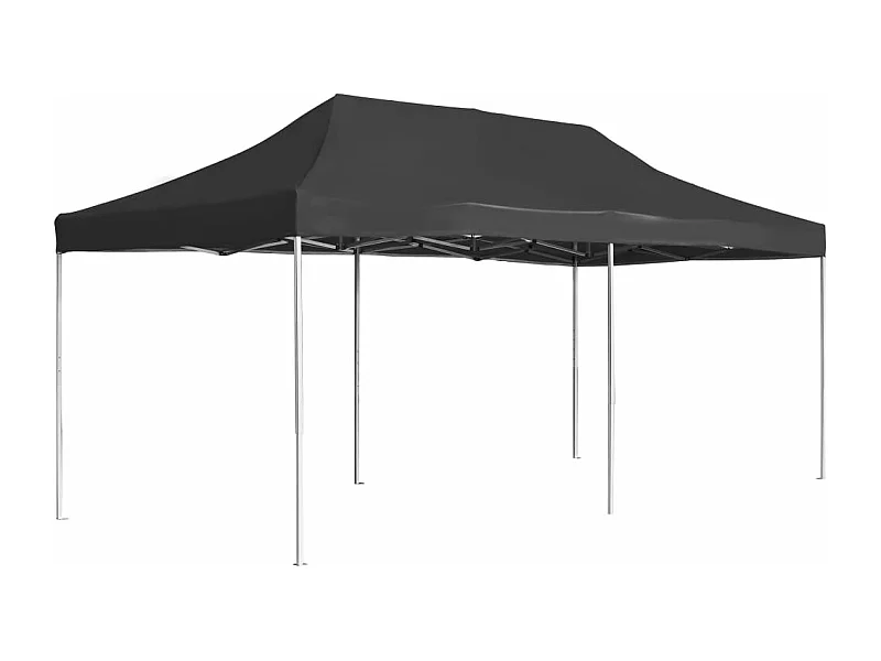 Tente de réception pliable Aluminium 6 x 3 m Anthracite