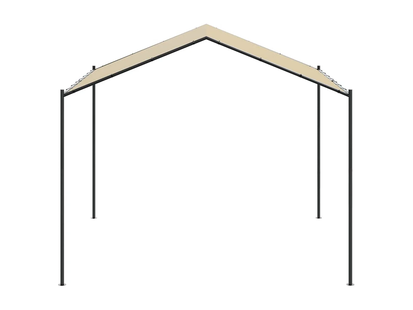 Gartenpavillon Beige 4x4 m Stahl und Stoff