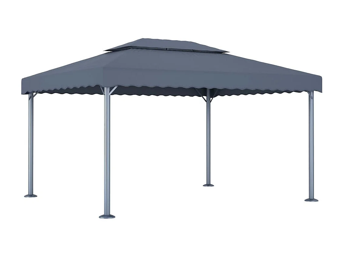 Tonnelle et guirlande lumineuse à LED 4x3m Anthracite Aluminium