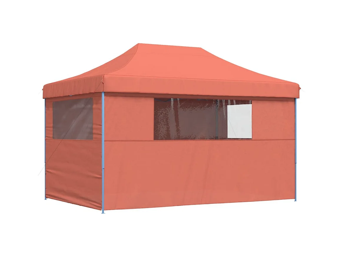 Tente de réception pliable escamotable avec 4 parois latérales
