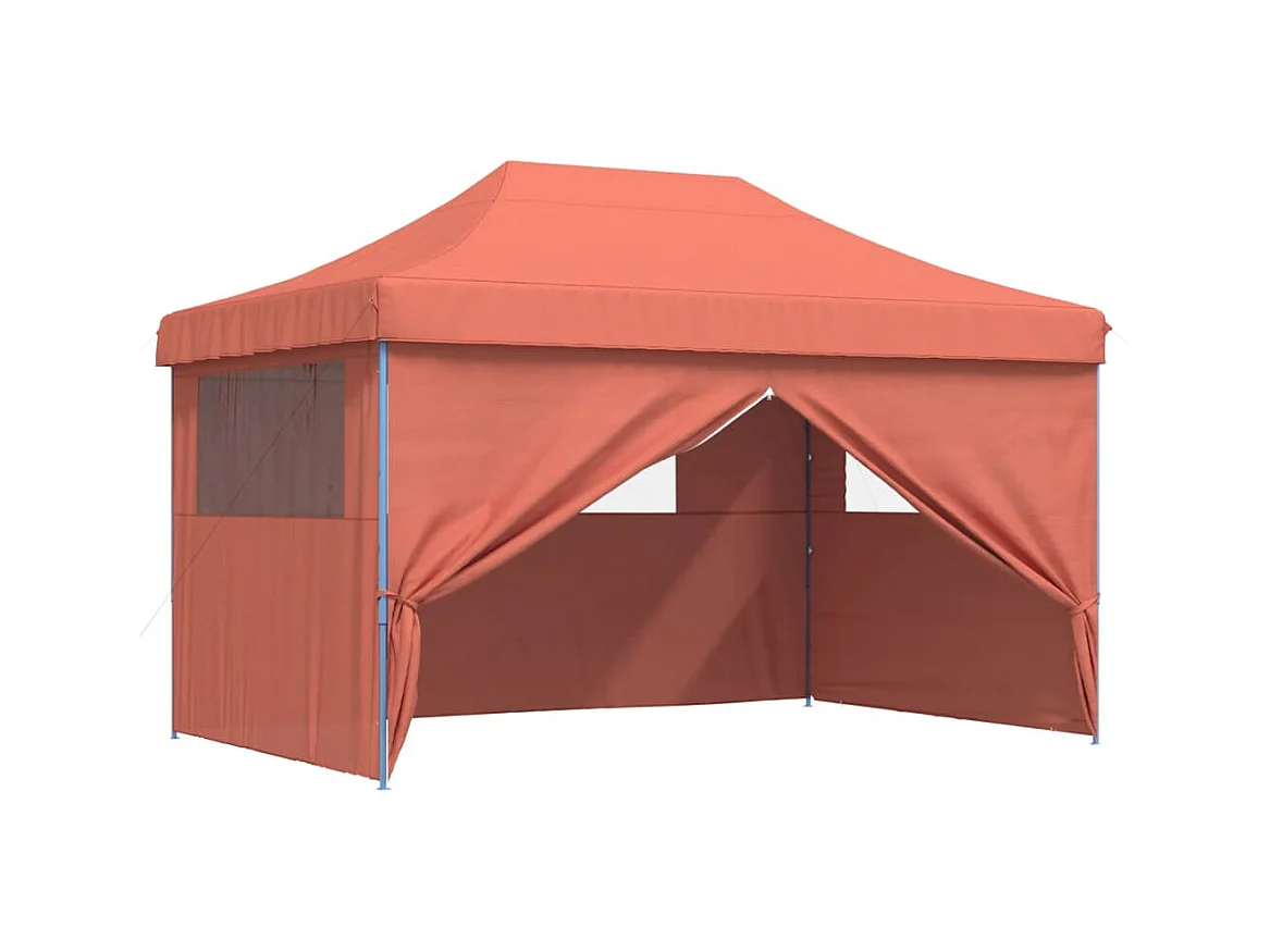 Tente de réception pliable escamotable avec 4 parois latérales