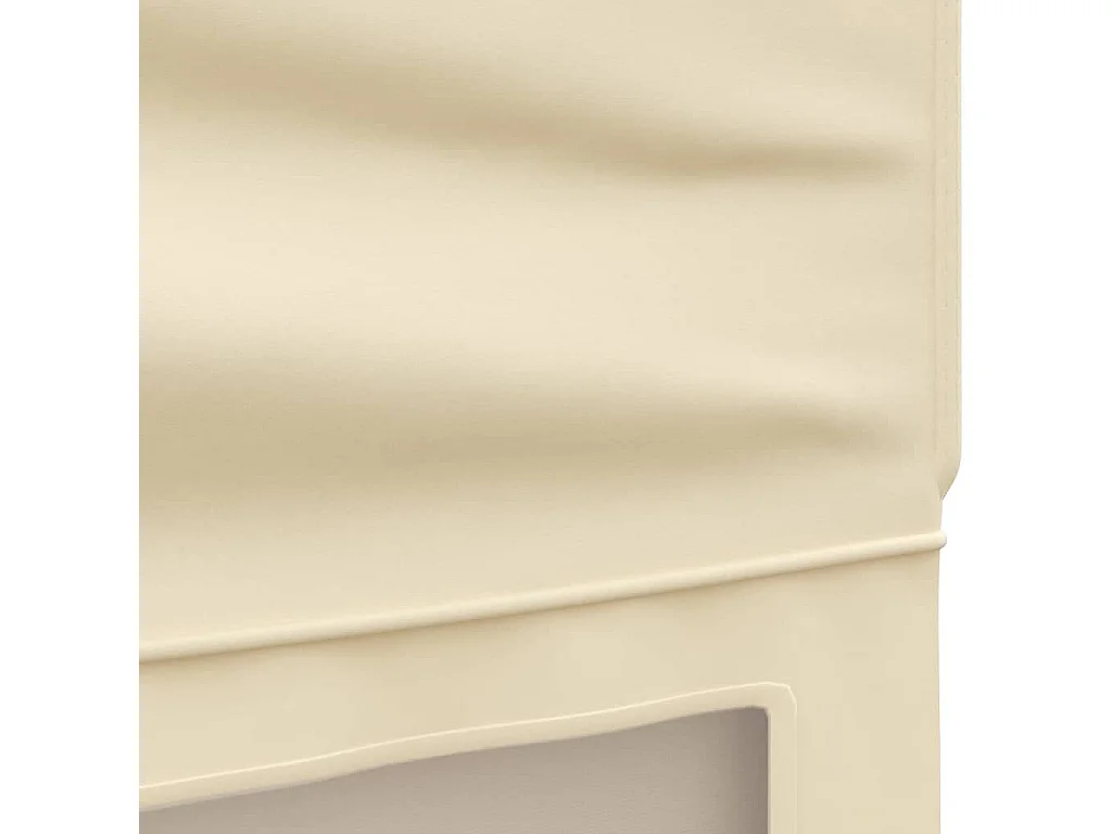 Tenda per Feste Pieghevole con Pareti Laterali Crema 3x3 m