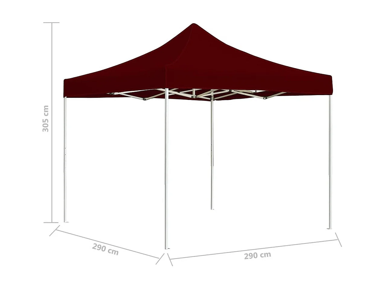 Tenda para festas 3x3 m azul