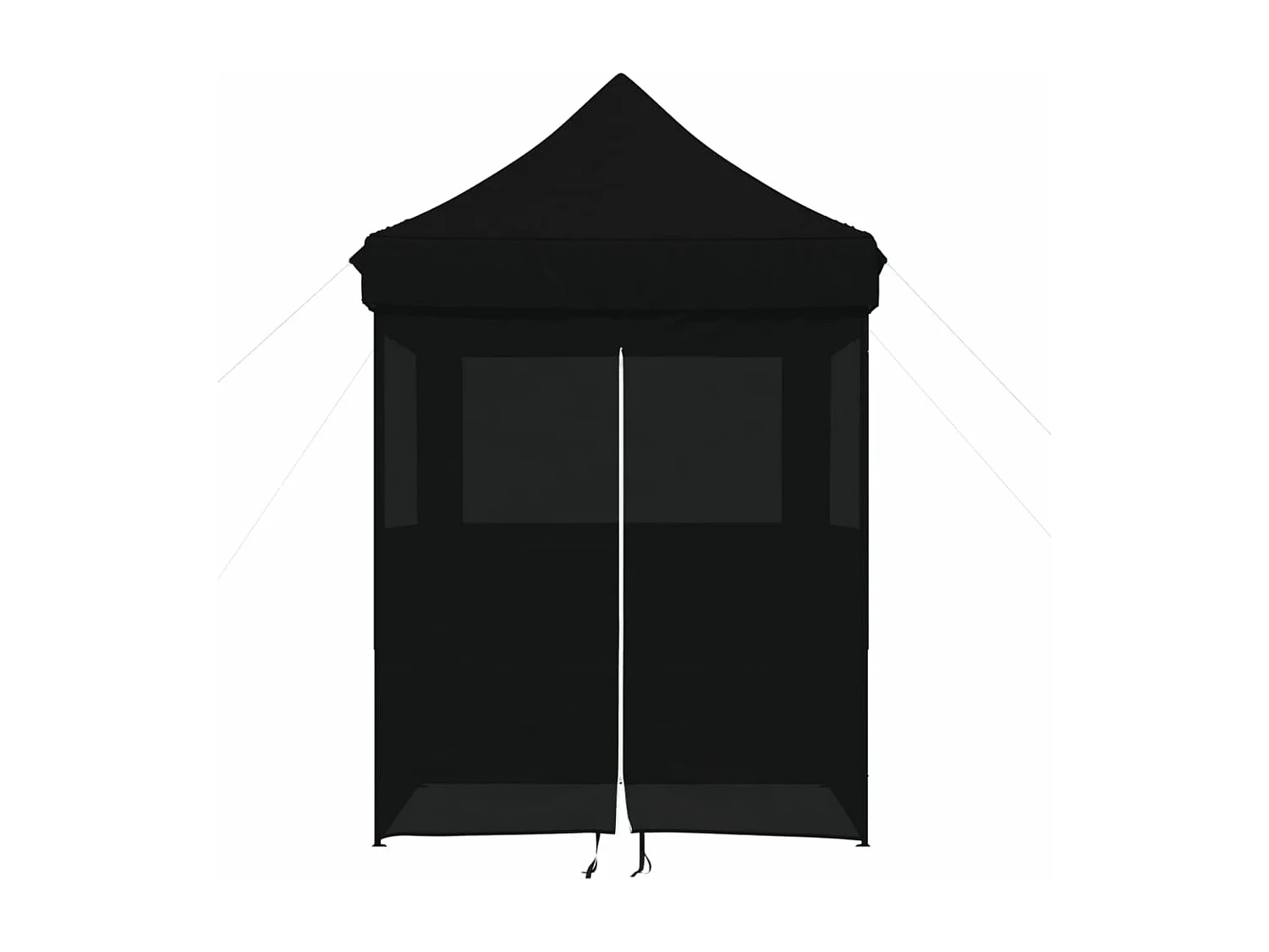 Partytent inklapbaar pop-up met 4 zijwanden zwart