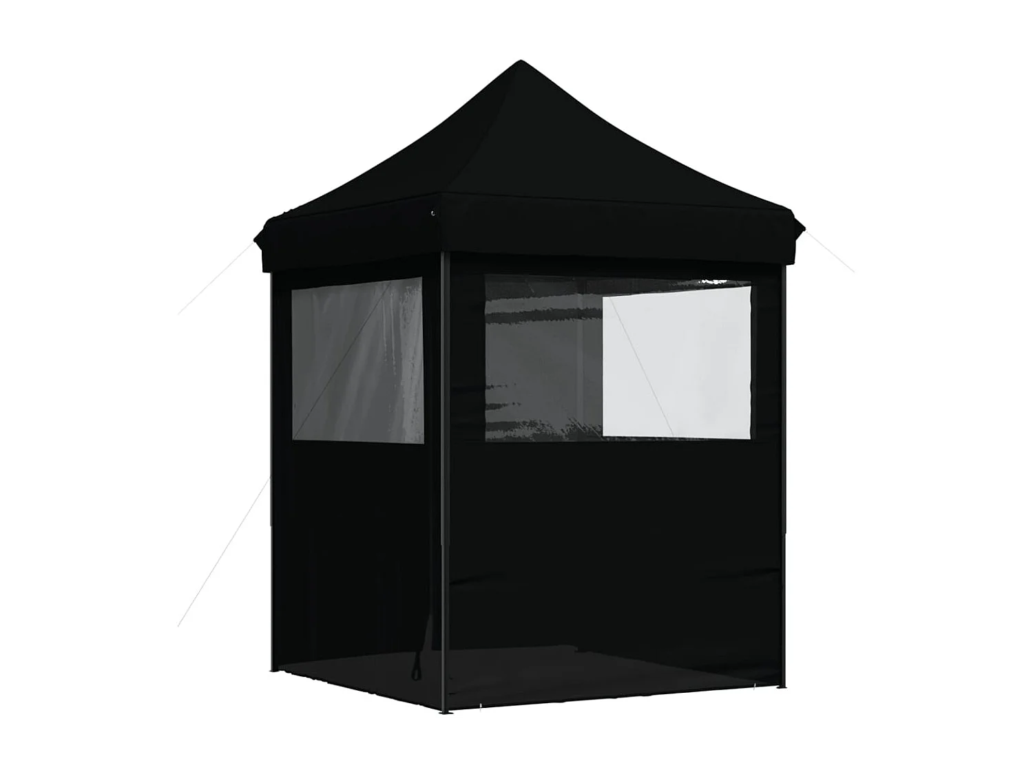 Partytent inklapbaar pop-up met 4 zijwanden zwart