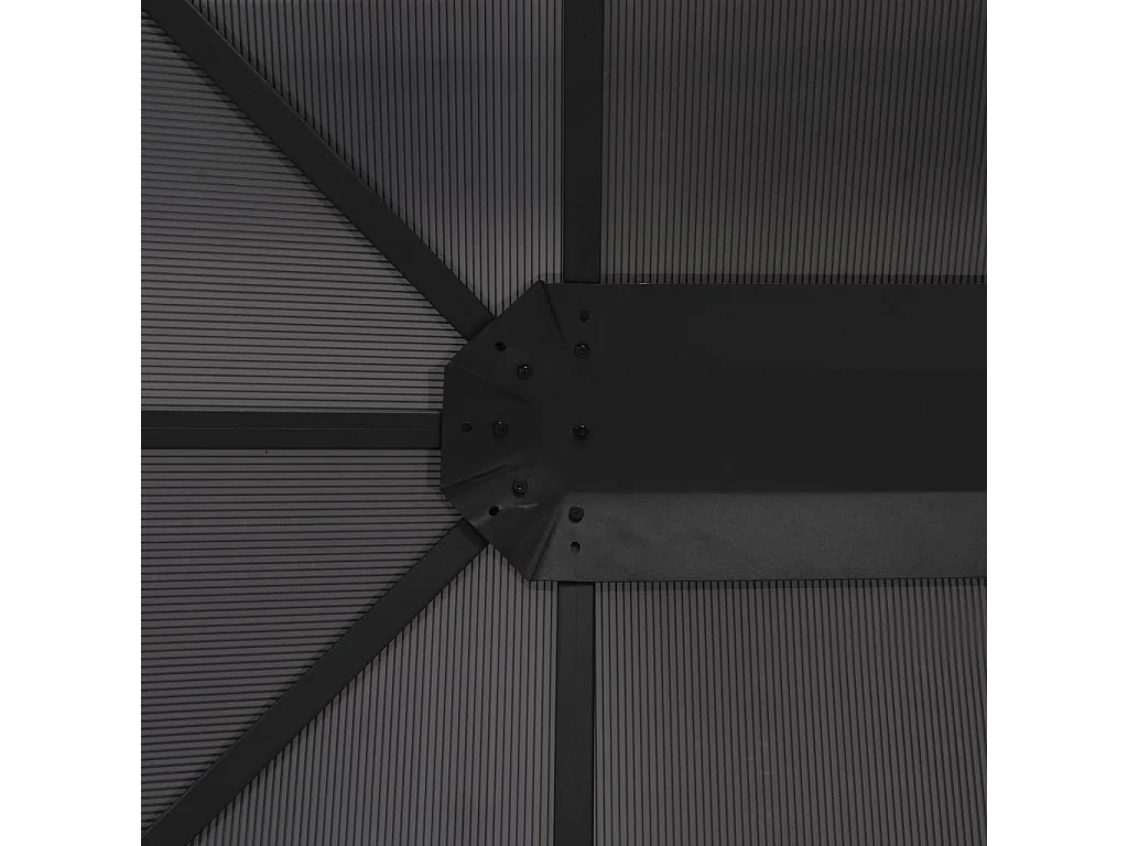 Tonnelle avec rideau Aluminium 4x3x2,6 m Noir