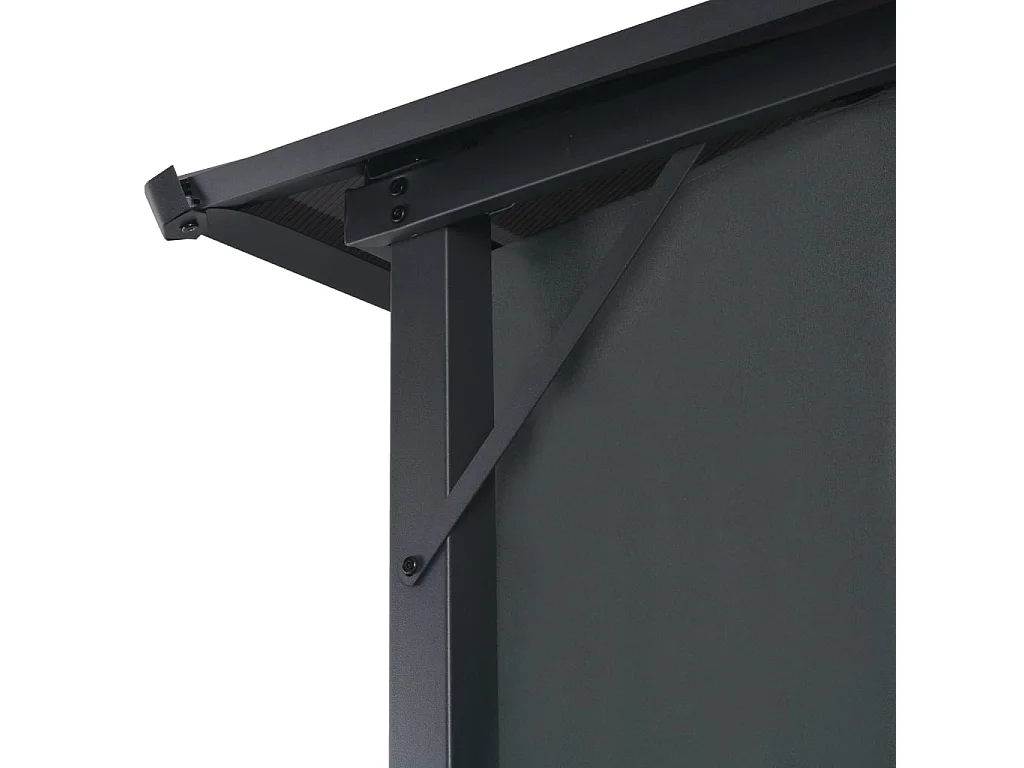 Tonnelle avec rideau Aluminium 4x3x2,6 m Noir
