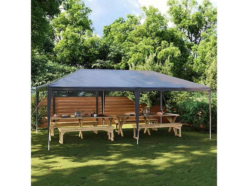 Carpa profesional para fiestas gris antracita 90 g/m² 4x6 m