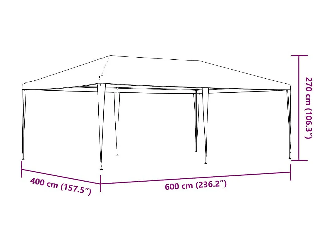 Tenda para festas 3x3 m azul