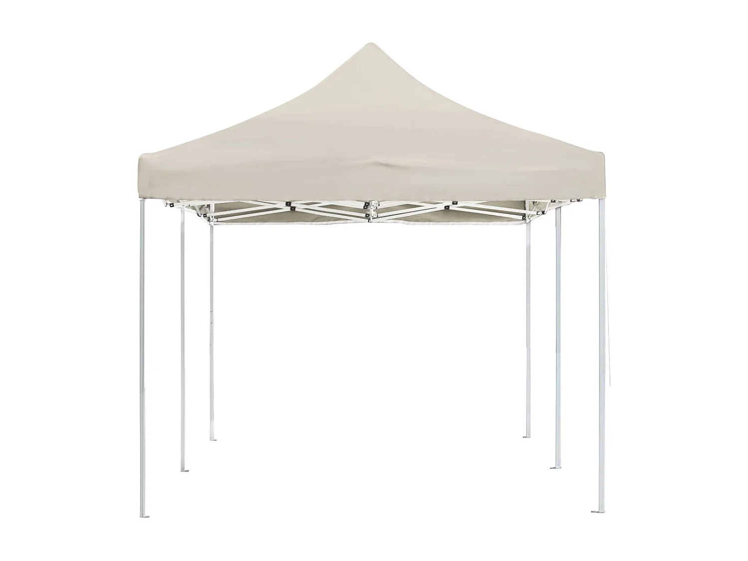 Gazebo Professionale Pieghevole in Alluminio 6x3 m Crema