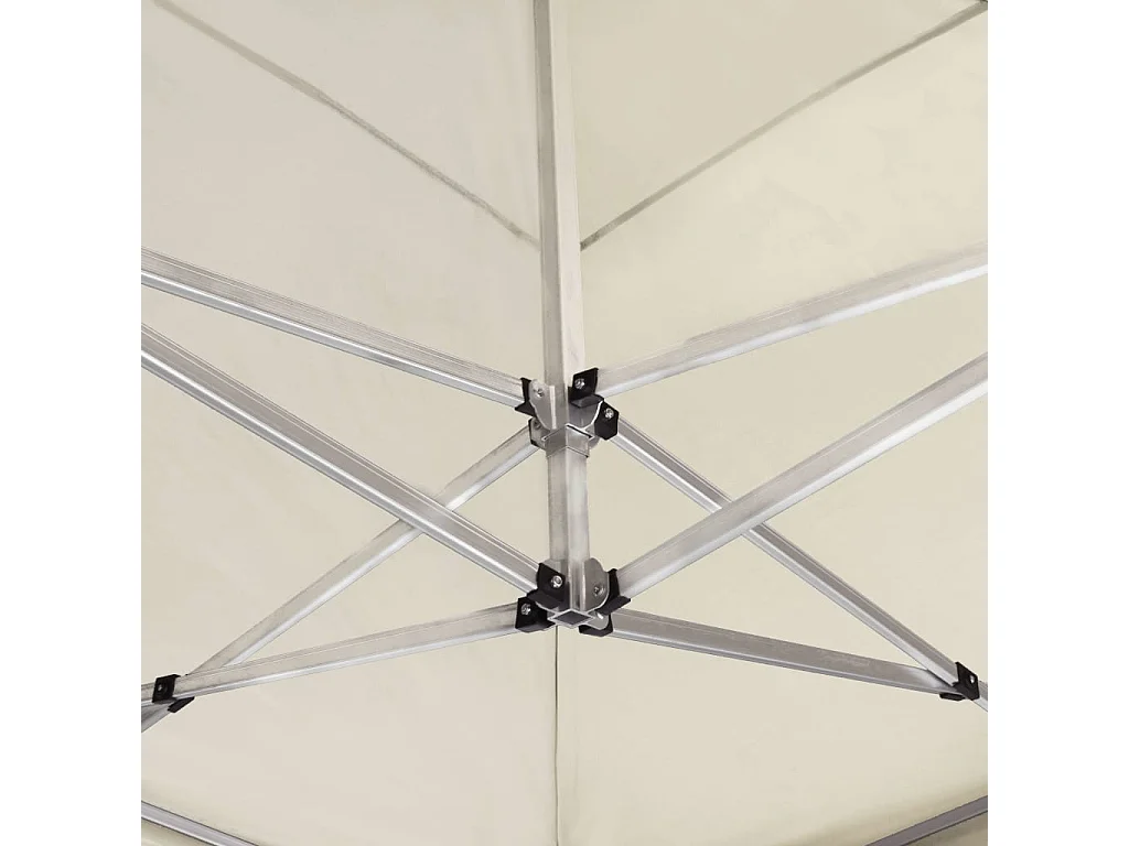 Gazebo Professionale Pieghevole in Alluminio 6x3 m Crema