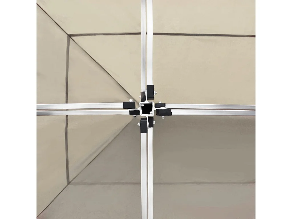 Partytent professioneel inklapbaar 6x3 m aluminium crème