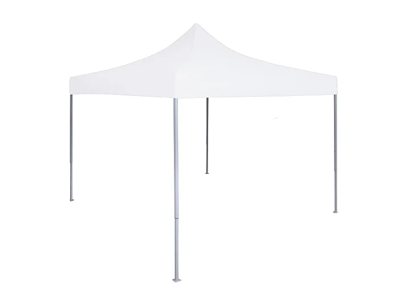 Tente réception pliable professionnelle 2x2 m Acier Blanc