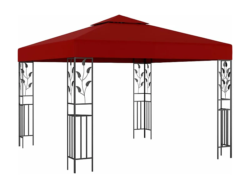 Belvédère 3x3 m Rouge bordeaux