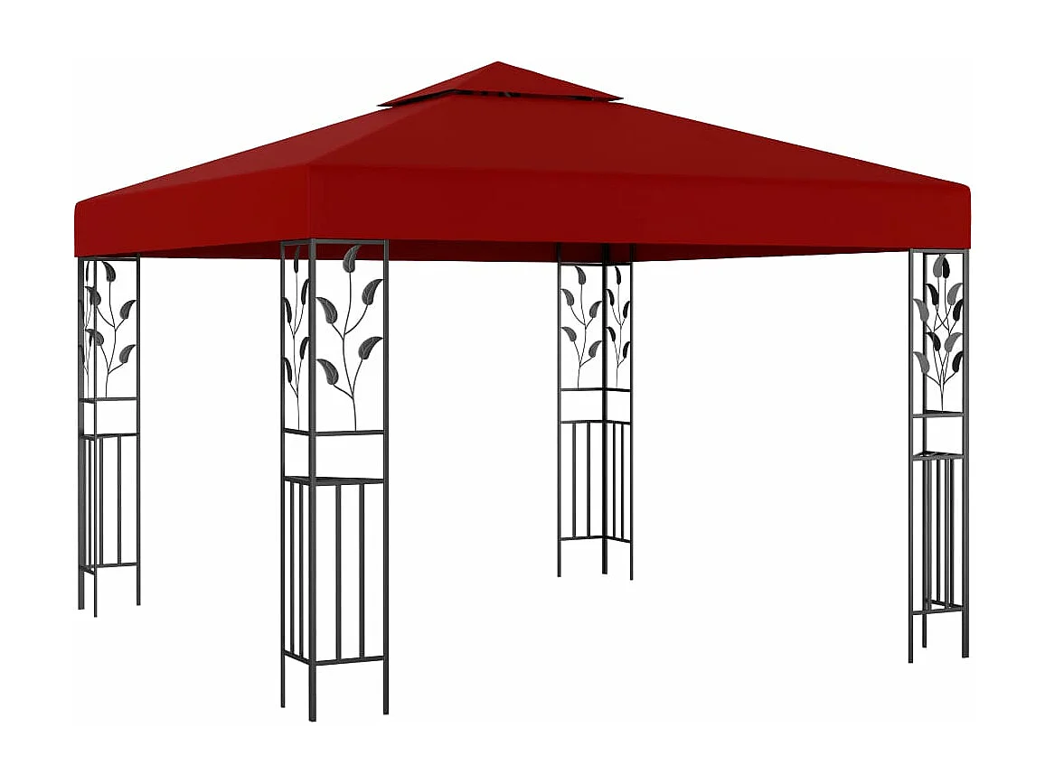 Belvédère 3x3 m Rouge bordeaux