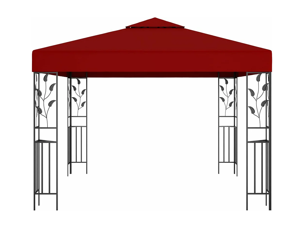 Belvédère 3x3 m Rouge bordeaux