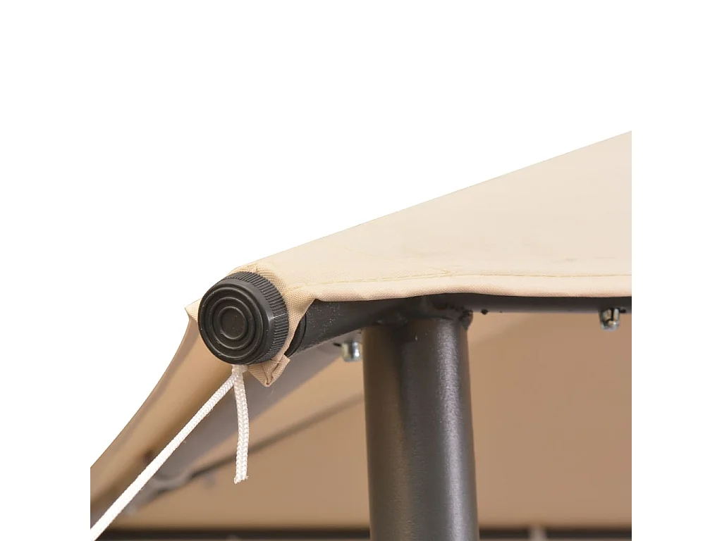 Gazebo/tenda de jardim com cortinas, 3,5 x 2,7 m