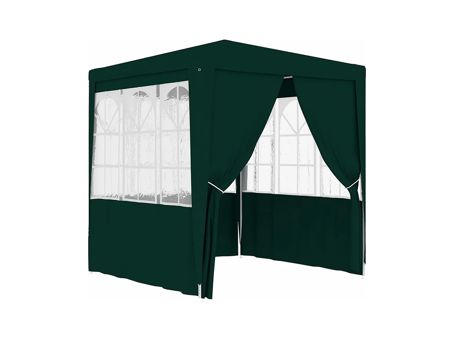 Tente de réception avec parois latérales 2,5x2,5 m Vert 90 g/m²