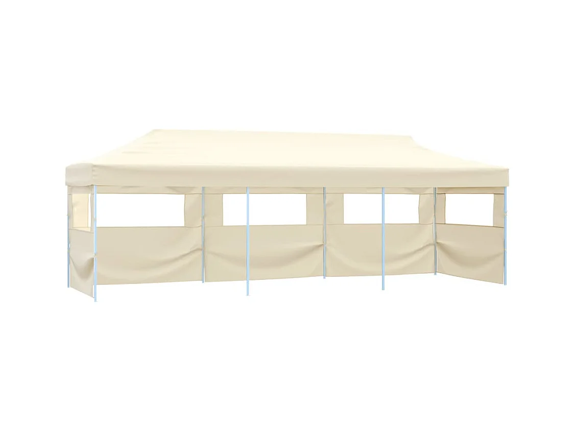 Vouwtent pop-up met 5 zijwanden 3x9 m crème