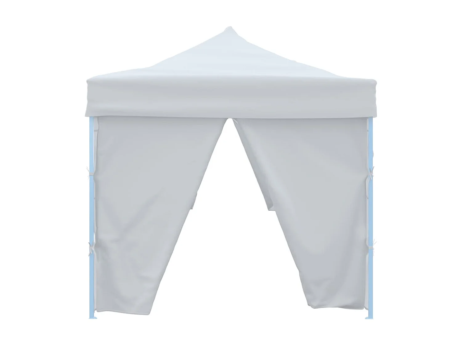 Tente de réception escamotable avec 8 parois 3 x 9 m Blanc