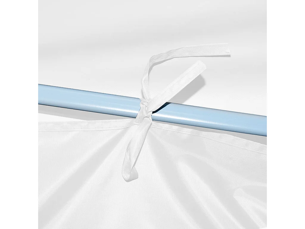 Tente de réception escamotable avec 8 parois 3 x 9 m Blanc