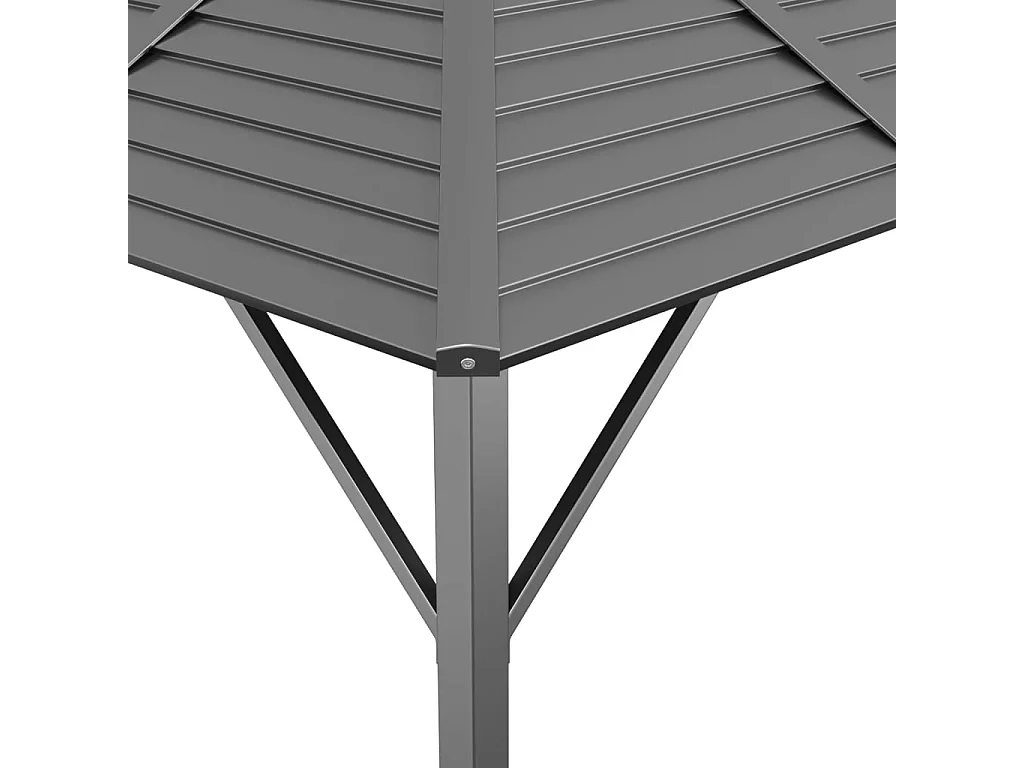 Belvédère avec toit 3x3 m Anthracite